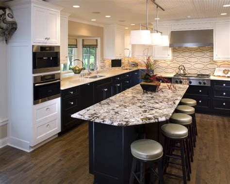 Soapstone kitchen countertops can have subtle to dramatic veining or no veins at all metal countertops can be fashioned from several different metals like copper, pewter. Two Different Countertop | Houzz