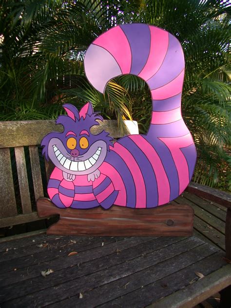 Cheshire Cat Alice In Wonderland Large Wooden Party Prop And