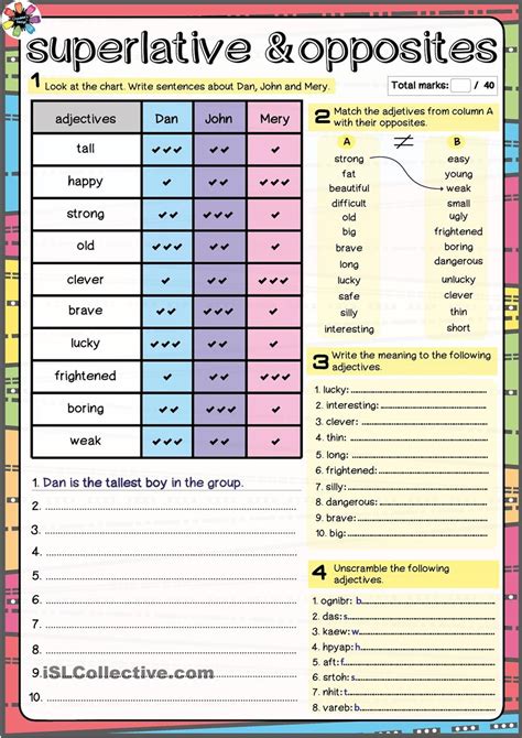 Exercicios De Superlativos Em Ingles Educa