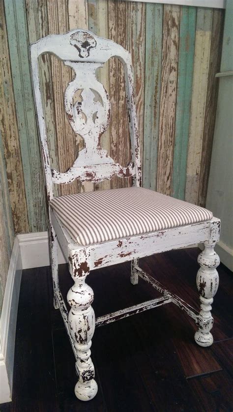 The perfect accent to any decor, the vennie dining table highlights a beautiful distressed pine wood construction. Vintage Milk Painted Distressed Chair/ Dining Chair/Shabby Cottage/Chippy White Chair ...