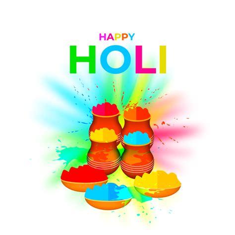Happy Holi Festival Design With Splashing Color 20574057 Png