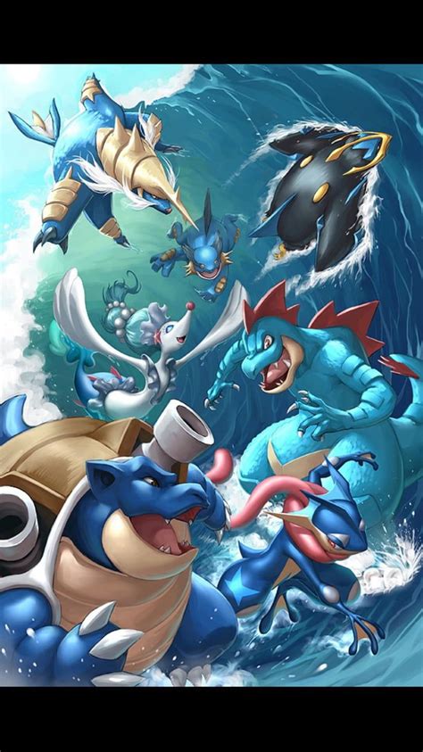 The Wallpaper Of The Water Starters Updated Gaming Pokemon