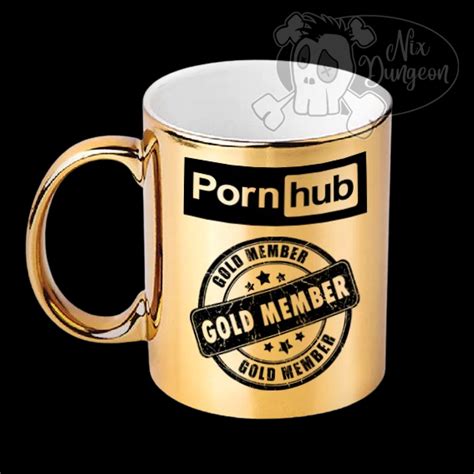 Porn Hub Gold Member White Mug Sold By Nix Dungeon On The Hive Nz