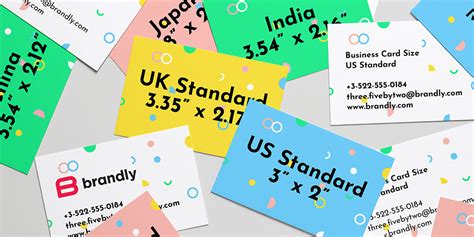 In the usa and canada,a commom standard business card size is 3.5 inches by 2 inches (88.9mm x 50.8mm). Standard Business Card Sizes (+ free templates) | Brandly Blog
