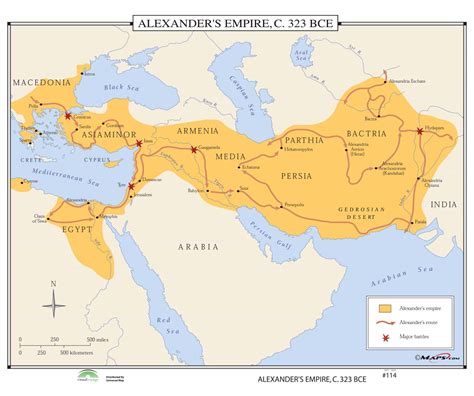 114 Alexander‹¨s Empire 323 Bce Wall Maps History Wall National