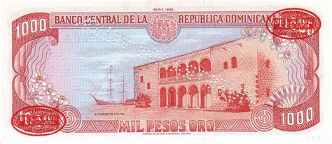 banknote index dominican republic 1000 peso oro p124s2
