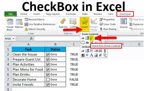 Checkbox In Excel Examples How To Create Checkbox In Excel