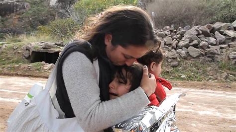 Syrian Refugee Mother And Daughter Lesbos Greece Youtube