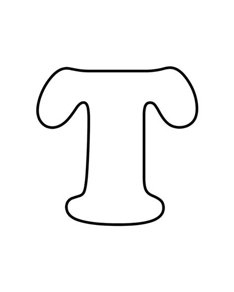 Letter T Free Printable Coloring Pages