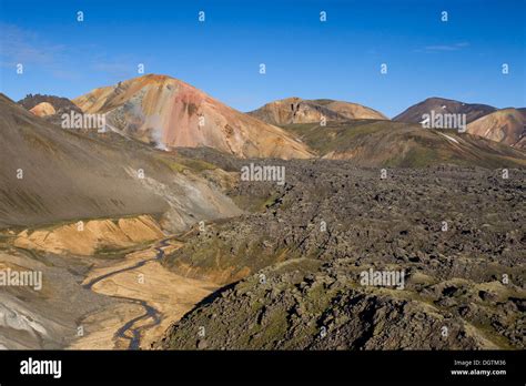 Mountains In The Landmannalaugar Region Near The Hekla Volcano Iceland