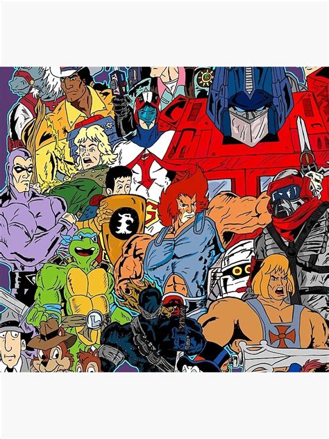 Collage De Dibujos Animados De Los 80