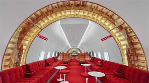Stonehill Taylor Designs Retro Connie Bar Inside A Plane At Jfks Twa