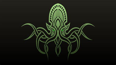 Cthulhu H P Lovecraft Minimalism Octopus 4k Hd Wallpaper