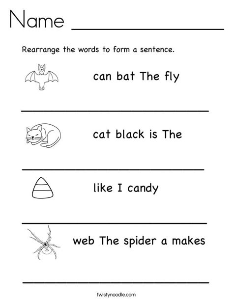 Name ______________ Coloring Page | Writing sentences worksheets