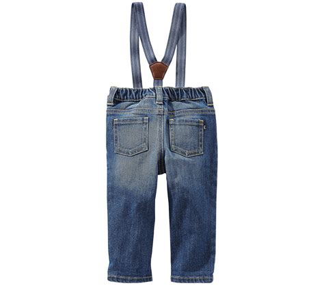 Oshkosh Bgosh Baby Boys Derby Wash Suspender Jeans 12 18 Months Blue