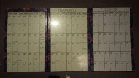 Diy 3 Month Large Wall Calendar Dry Erase And Moveable I Used Foam