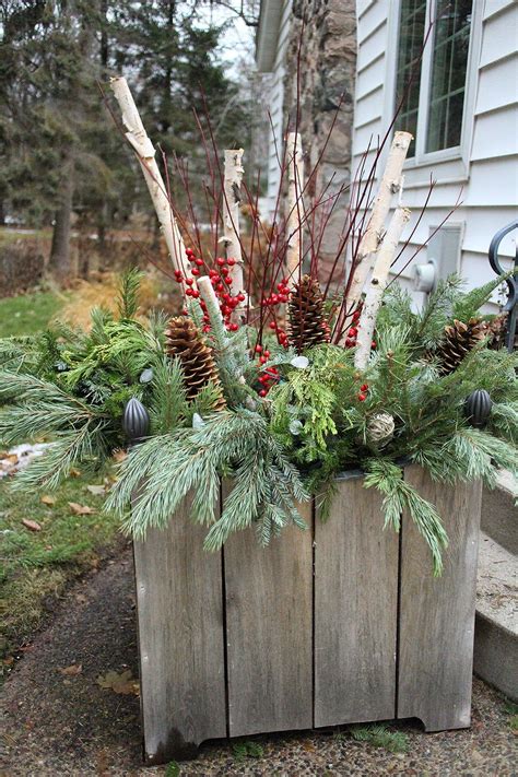 Holiday Cheer For Outside Christmas Planters Christmas Garden