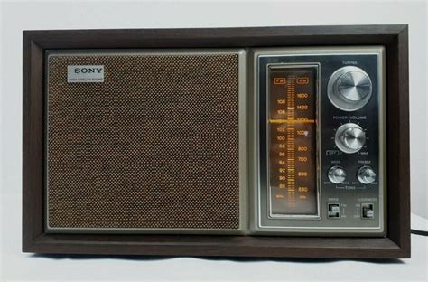 Vintage Sony Band Am Fm Radio Model Icf W High Fidelity Sound Brown Sony Vintage