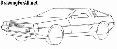 Delorean Draw Dmc Drawing Step Drawingforall Cars