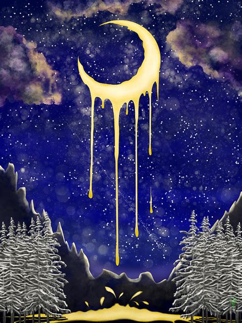 Melting Moon Digital Art By Penny Firehorse