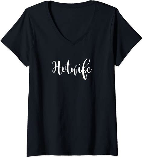 Damen Hotwife T Shirt Cute Fun Cursive Hotwife Shirt For Women T Shirt