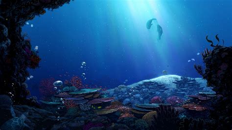 Aesthetic Anime Underwater  Animated  Library Tumblr Blog With