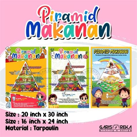 Poster Piramid Makanan Bbm Food Pyramid Poster Shopee Malaysia