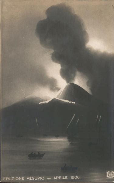 Eruption Of Mt Vesuvius April 1906 Naples Italy Postcard