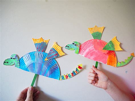 Learn With Play At Home Simple Paper Plate Dragon Craft