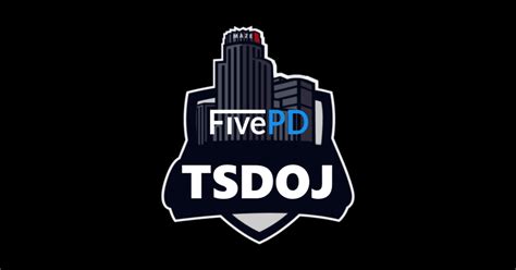 Tsdoj Fivepd Logo With Black Text Tsdoj Sticker Teepublic