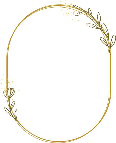 Luxury Gold Leaf Frame Border Floral Ornament For Background Wedding