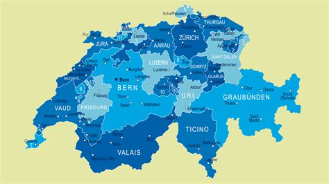 Para Mis Tareas Mapa PolÍtico De Suiza