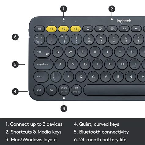 Logitech K380 Multi Device Bluetooth Wireless Keyboard Easy Switch