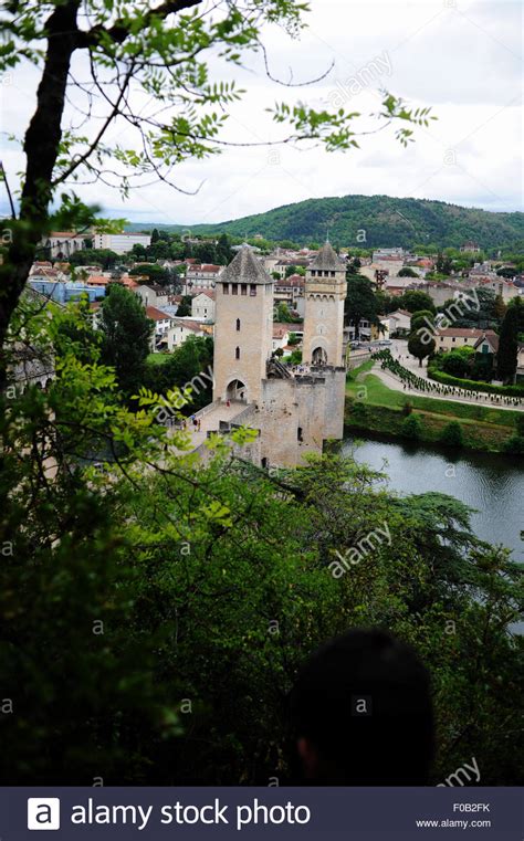The Pont Valentre Bridge Across River Lot In Cahors Is The Main Town Of