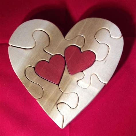 Two Hearts Beating As One Puzzle Valentines Puzzle Crafts Scroll