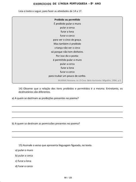 Atividade Sobre Crônica 8 Ano
