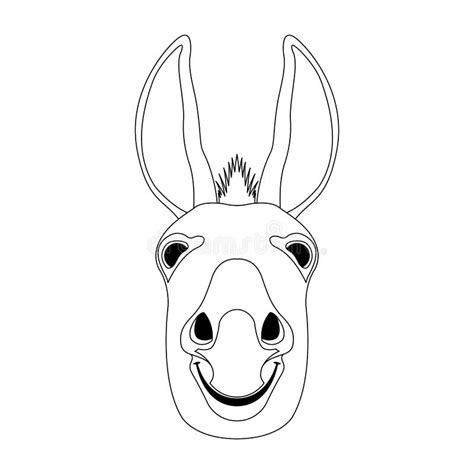 Donkey Head Coloring Page
