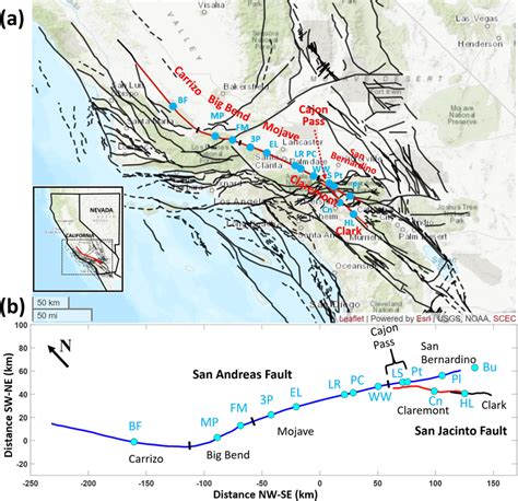 A Fault Geometry Of The Southern San Andreas Fault Ssaf And The
