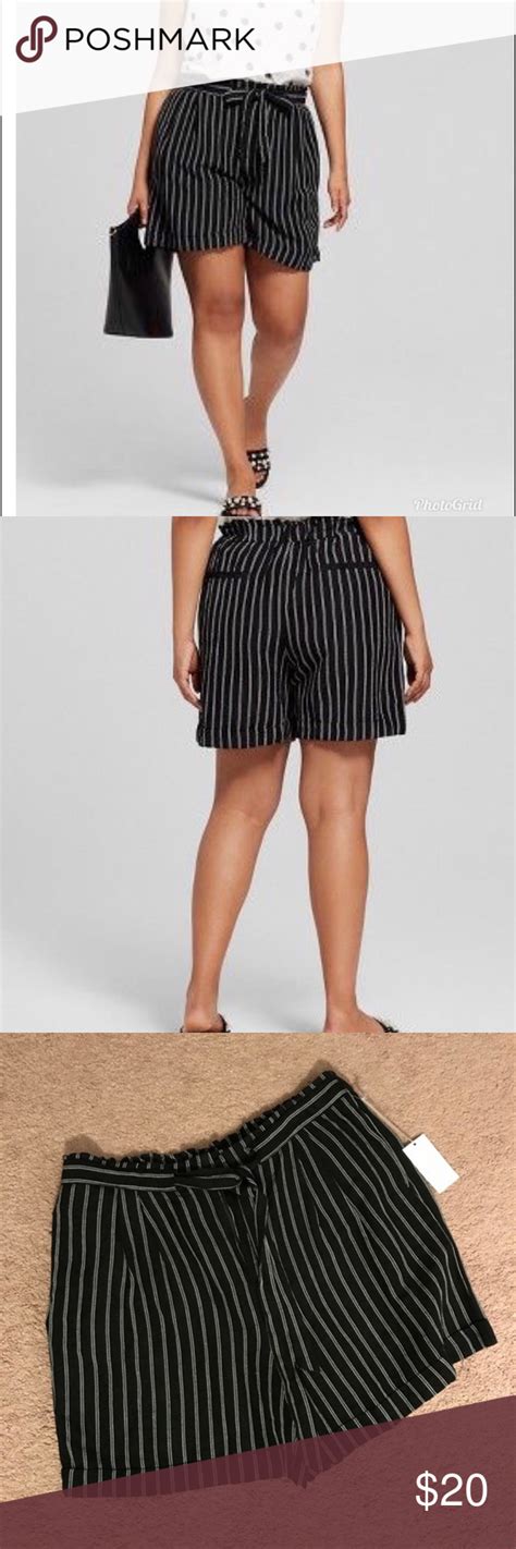 A New Day Target Linen Striped Shorts 2x Striped Shorts A New