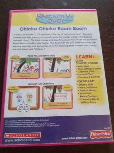 Scholastic Video Collection Chicka Chicka Boom Boom Dvd Very Good Ebay
