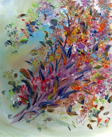 bouquet abstrait peinture par leti artmajeur