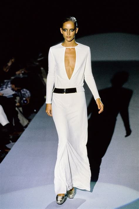 Fashion Flashback Tom Fords Guccis White Dress Fall Winter Women
