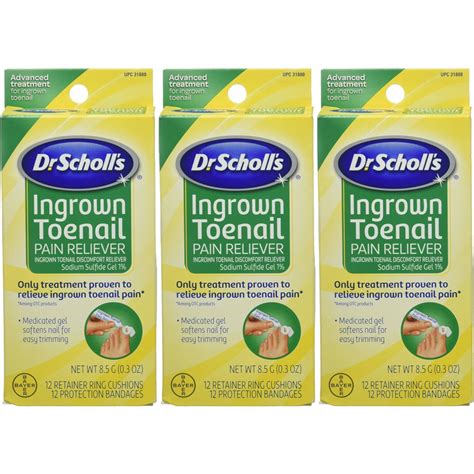 Pack Dr Scholl S Ingrown Toenail Pain Reliever Gel Kit Oz Each