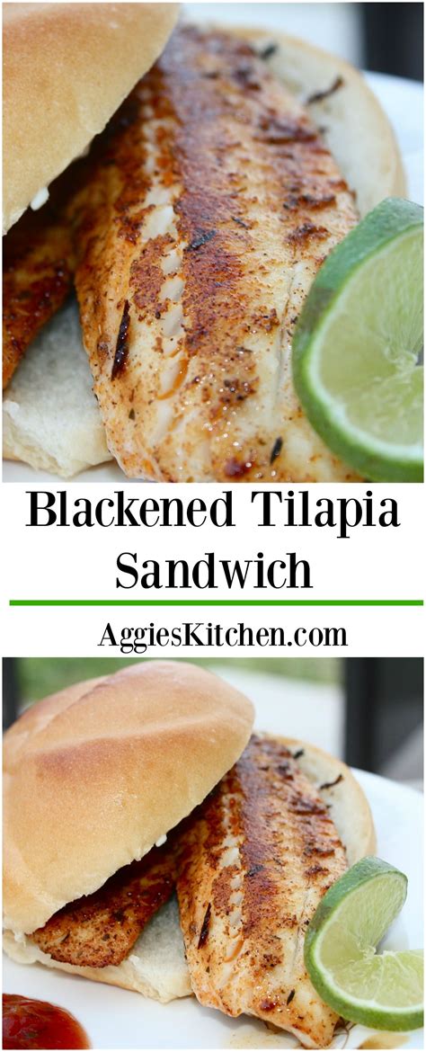 Blackened Tilapia Sandwich With Cilantro Lime Mayonnaise Recipe