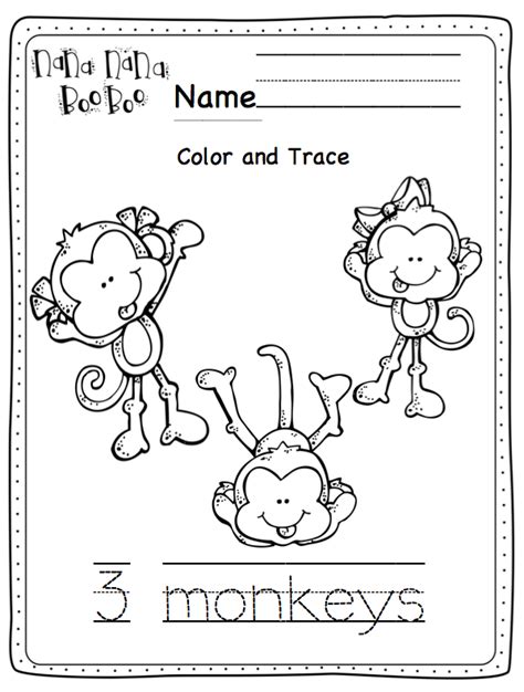 Five Little Monkeys Swinging In A Tree Printable Preschool Printables