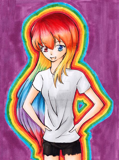 Rainbow Girl By Babyunicornart On Deviantart