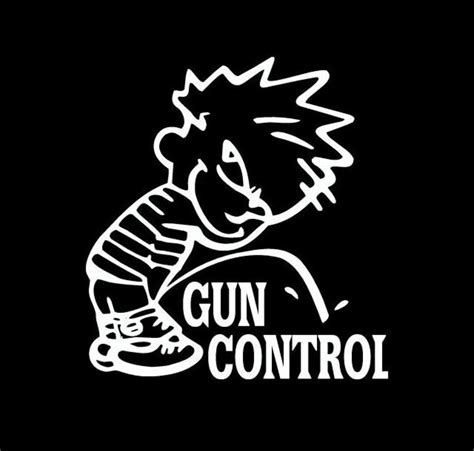 Calvin Pissing On Gun Control Decal Sticker For Your Car Truck Etsy Uk