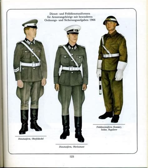 1966 east german army nva military police officers and enlisted servicemen s service uniforms