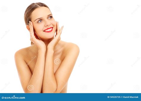 Beautiful Woman Posing Naked Stock Image Image Of Close Face