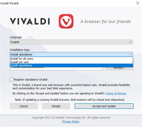 Using A Standalone Version Of Vivaldi Vivaldi Browser Help